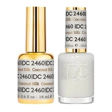 DND DC Soak Off Gel Polish + Matching Nail Lacquer - #2460 Coconut Silk