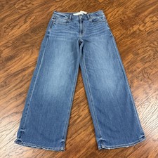 American Eagle Jeans Womens 8 Wide Leg Baggy Dreamy Drape Stretch Denim 30x30