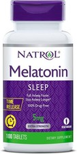 Natrol Melatonin 5 mg Time Release, Dietary Supplement to Minimize Wake Ups