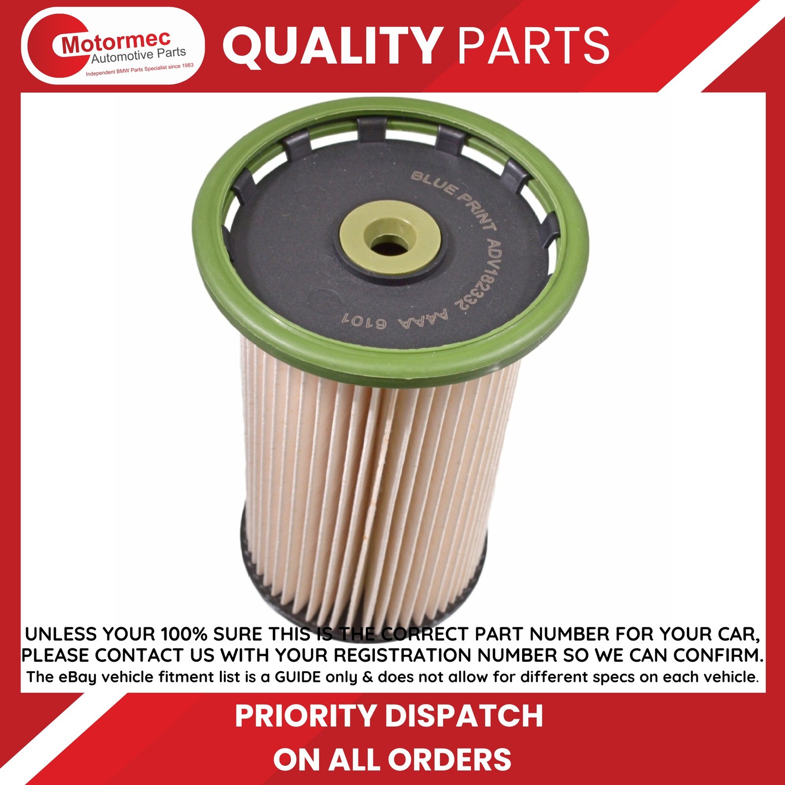 Fuel Filter fits VW CC 358 2.0D 11 to 16 Blue Print 7N0127177 7N0127177B Quality - Image 30