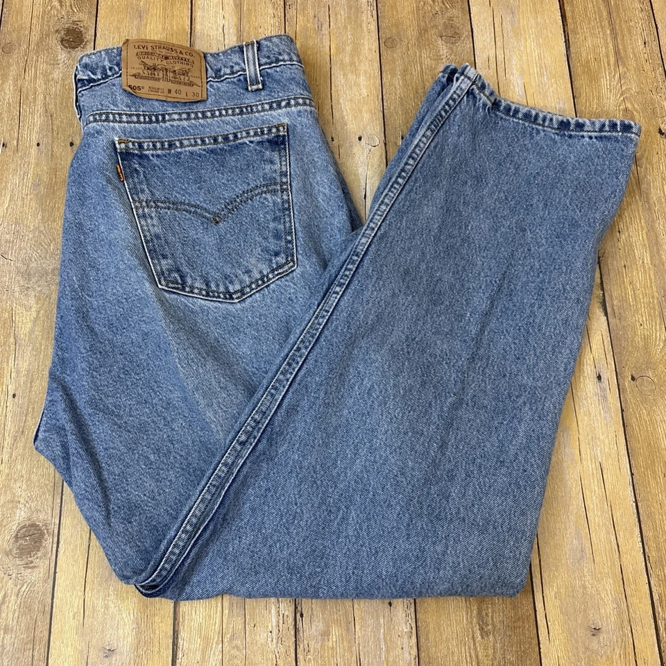 Jeans Levis 505 Naranja Tab Hechos en México Vintage Años 90 Levis 40X30 Medida 36X29 Foto 2 de 4