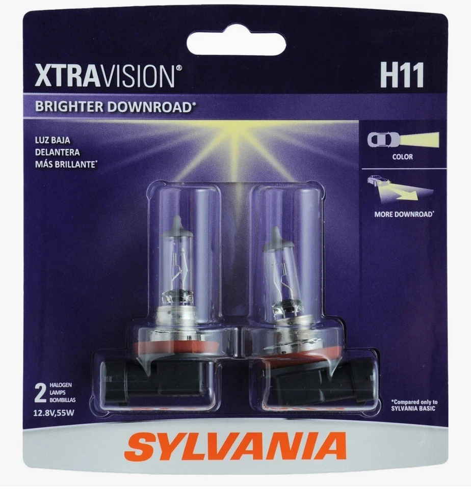 SYLVANIA - H11 XtraVision - High Performance Halogen Headlight, Contains 2 Bulbs - Image 2 of 4