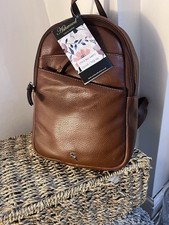 ASHWOOD Luxury pebbled Soft Leather  Tan Backpack rep £79.00