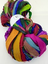 Sari Silk Ribbon, 5m Weaving, Knitting, Crochet, Fibre Art. Ribbon Yarn