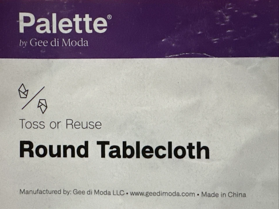 Palette by Gee di Moda Red Polyester Round Tablecloth 70" Fits 24-48" Table New - Image 4 of 4
