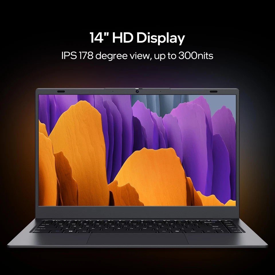 14" Laptop Windows 11 Pro - Intel N5095 Quad-Core, 8GB RAM 128GB SSD, WiFi 5/... - Image 3 of 4