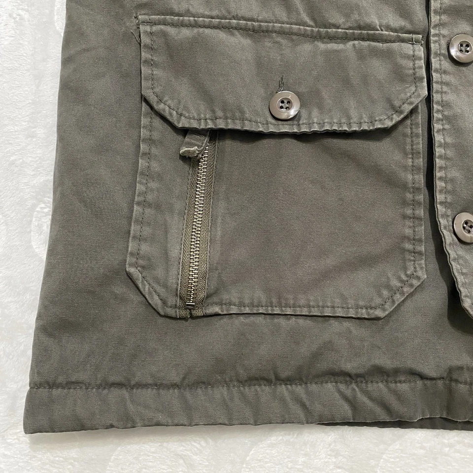 Chaqueta de metal Mulisha para hombre mediana verde militar con capucha forrada de sherpa parche militar Foto 2 de 4