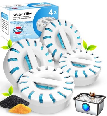 Upgrade Filter Element Pack for Large Dog Water Fountain Stainless Steel,12L ...