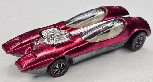 Hot Wheels Redline Splittin Image Rose Red Magenta White Interior Original