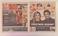 Madonna on Canada 24 Hours Toronto Newspapers x 2, Rebel Heart Tour, Sean Penn