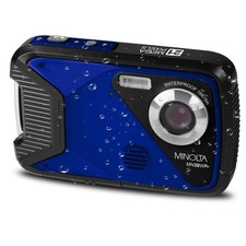 Minolta MN30WP Waterproof Camera Underwater 16ft 21MP 4X Zoom Blue