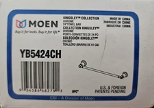 1 x Moen Kingsley 24 Inch Towel Bar  Chrome  YB5424CH New 24"