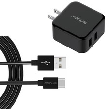 Quick Home Charger 30W 6ft USB Cable 2-Port USB Power Cord for Smart Phones