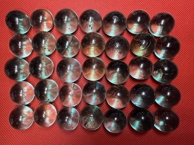 Nice Clear Glass 3/4  marbles - lot of 35