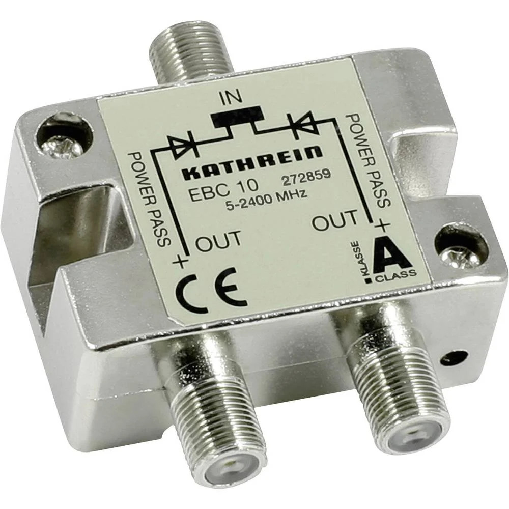 Répartiteur SAT 2 voies Kathrein EBC 10 boîtier métallique haute conductivité 5 à 2400 MHz