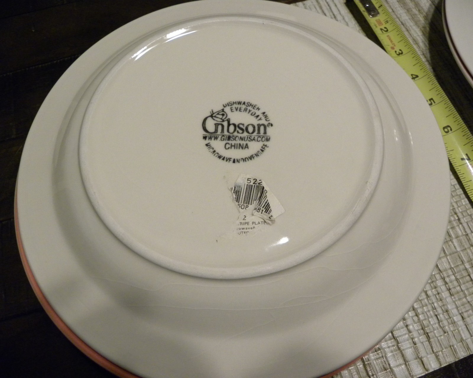 8 Pc Set Gibson Everyday Living Rainbow Stripes 4 Glasses 4 Dinner See Photos