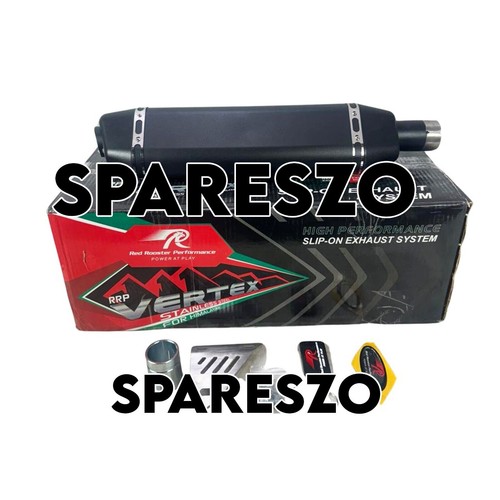 RED ROOSTER VERTEX EXHAUST BLACK Fit For Royal Enfield Himalayan 411 & Scram 411 - Picture 16 of 20