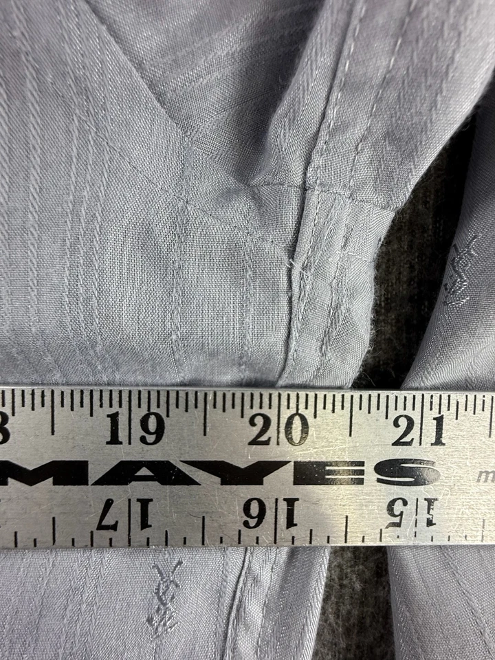 Camisa de vestir Yves Saint Laurent para hombre 15 32-33 azul manga larga abotonada Foto 4 de 4