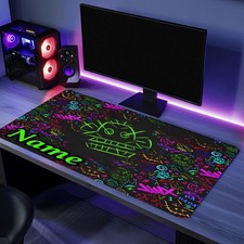 40 90cmCustomizable Name Design Gaming Mouse Pad - Vibrant Anime-Inspired Art, N