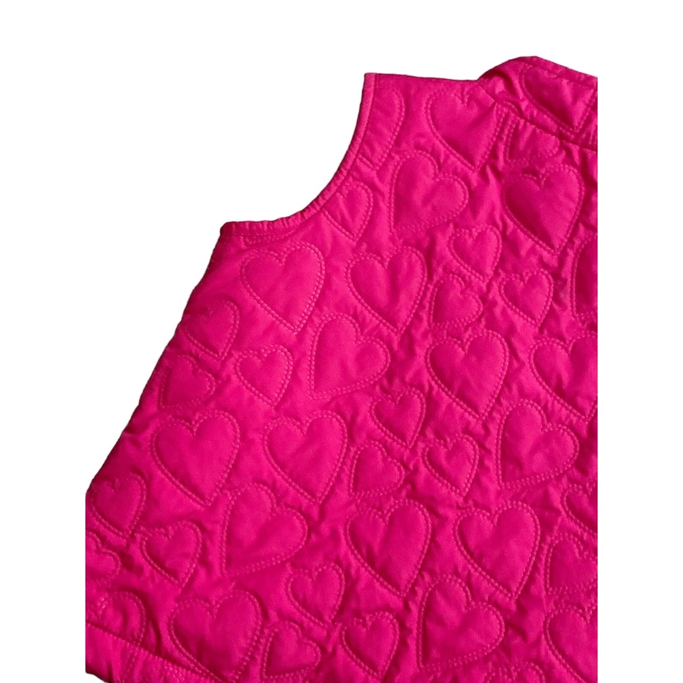 Chaleco GAP KIDS Niñas Talla Pequeña 6-7 Rosa Sin Mangas Forrado de Vellón Acolchado Cremallera Completa Foto 4 de 4