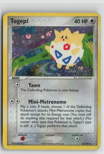 Togepi 50/109 Reverse Holo Team Rocket Returns Pokemon NM