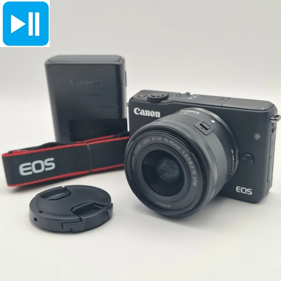 [MINT] Canon EOS M10 18MP Mirrorless Digital camera 15-45mm From JAPAN - Image 1 of 4