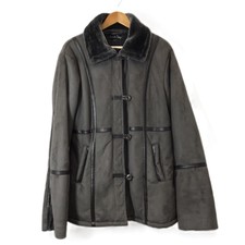 Gabriella Vicenza Grey Faux Suede Sheepskin Jacket/coat Uk 14