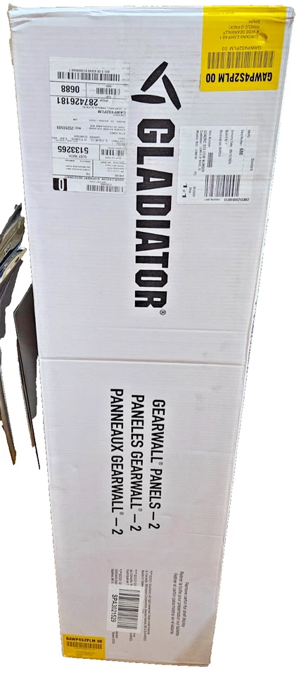 Panel de pared multiusos compuesto de humo Gladiator GearWall 2 piezas 48 pulgadas Foto 2 de 3