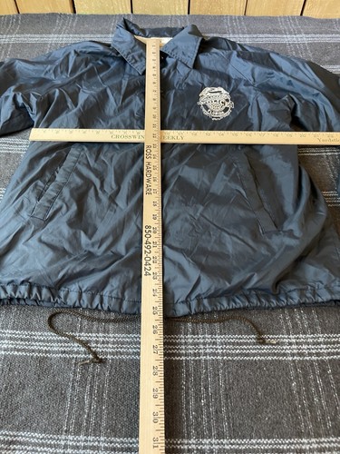 Giacca frangivento vintage Auburn Sportswear da uomo M foderata blu police made in USA - Foto 10 di 19