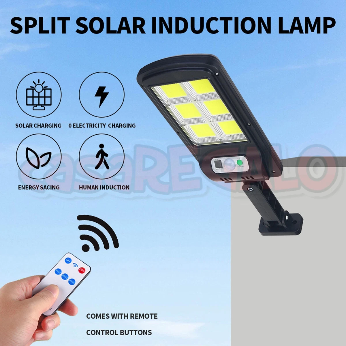LED Solar Flood Light Motion Sensor Security Wall Yard Street