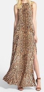 michael kors leopard maxi dress
