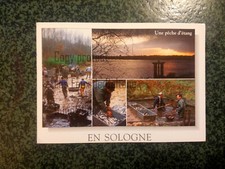 SOLOGNE PECHE EN ETANG multivues  carte postale postcard