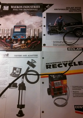 Vintage cooling system service tool literature lot.Recycling machine,Flushers Wa