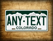 Colorado Personalized License Plate Customized CO State Auto Tag "CUSTOM TEXT"