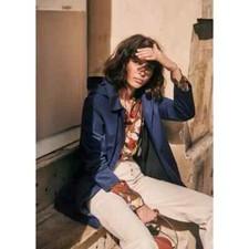 Sézane Alfred Coat Indigo 34