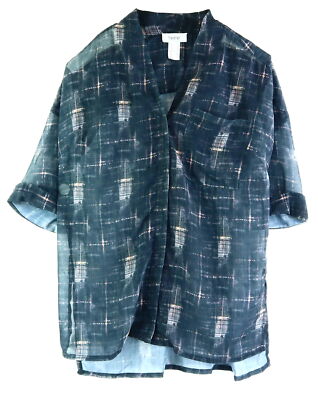 Transparente Tunika-Bluse von Heine Gr. 36 Grau Damenbluse Hemd Oberteil RPW