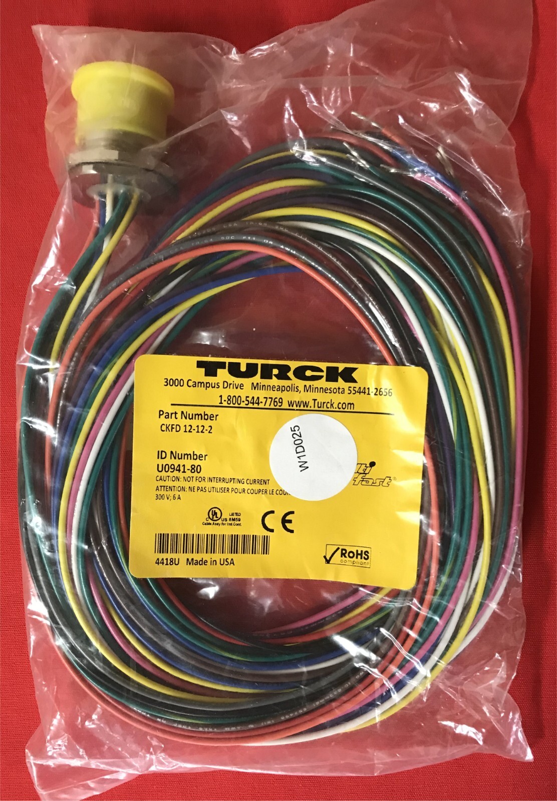 Turck CKFD 12-12-2 Female Receptacle, ID U0941-80