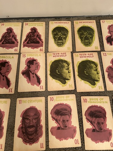 MONSTER OLD MAID GAME in BOX 1964 Milton Bradley UNIVERAL MONSTERS Complete Read - Picture 13 of 17