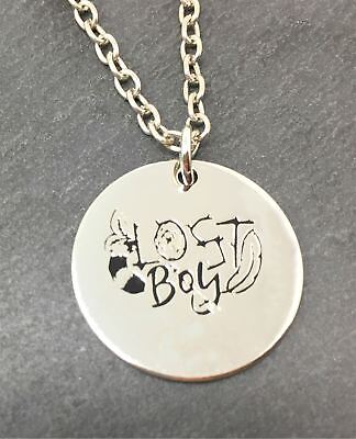 Uk Shop Silver Lost Boy Engraved Necklace Peter Pan Boys Neverland The Ebay