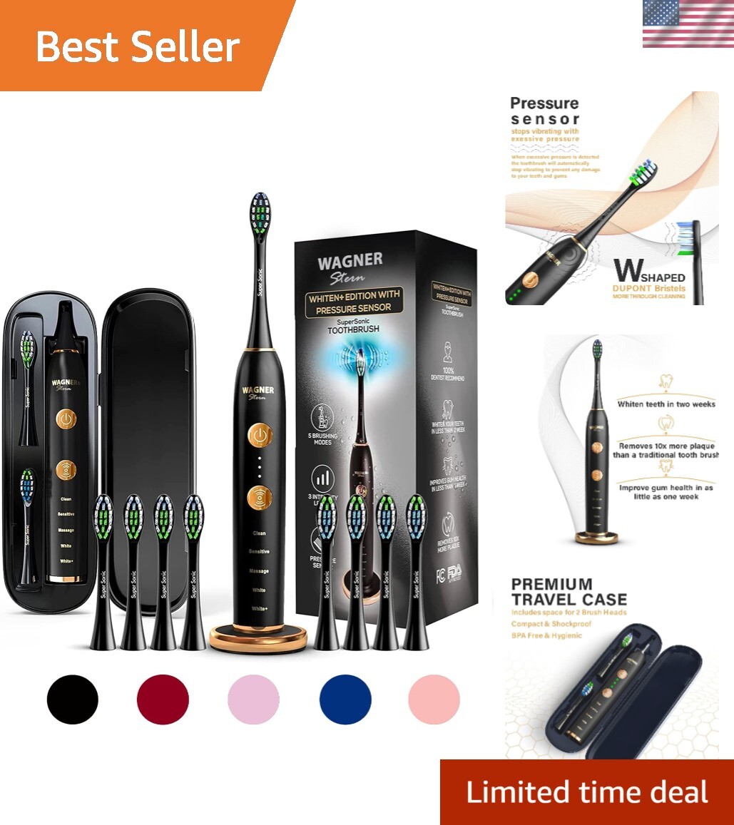 Luxury Electric Toothbrush Set with 3 Intensities and Damage