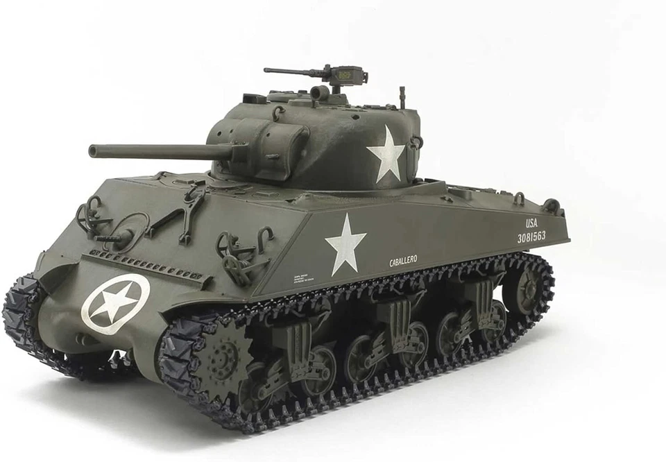 TAMIYA 1/35 RC Tank No.17 American M4A3 Sherman Tank with dedicated radio 48217 - Image 3 of 3