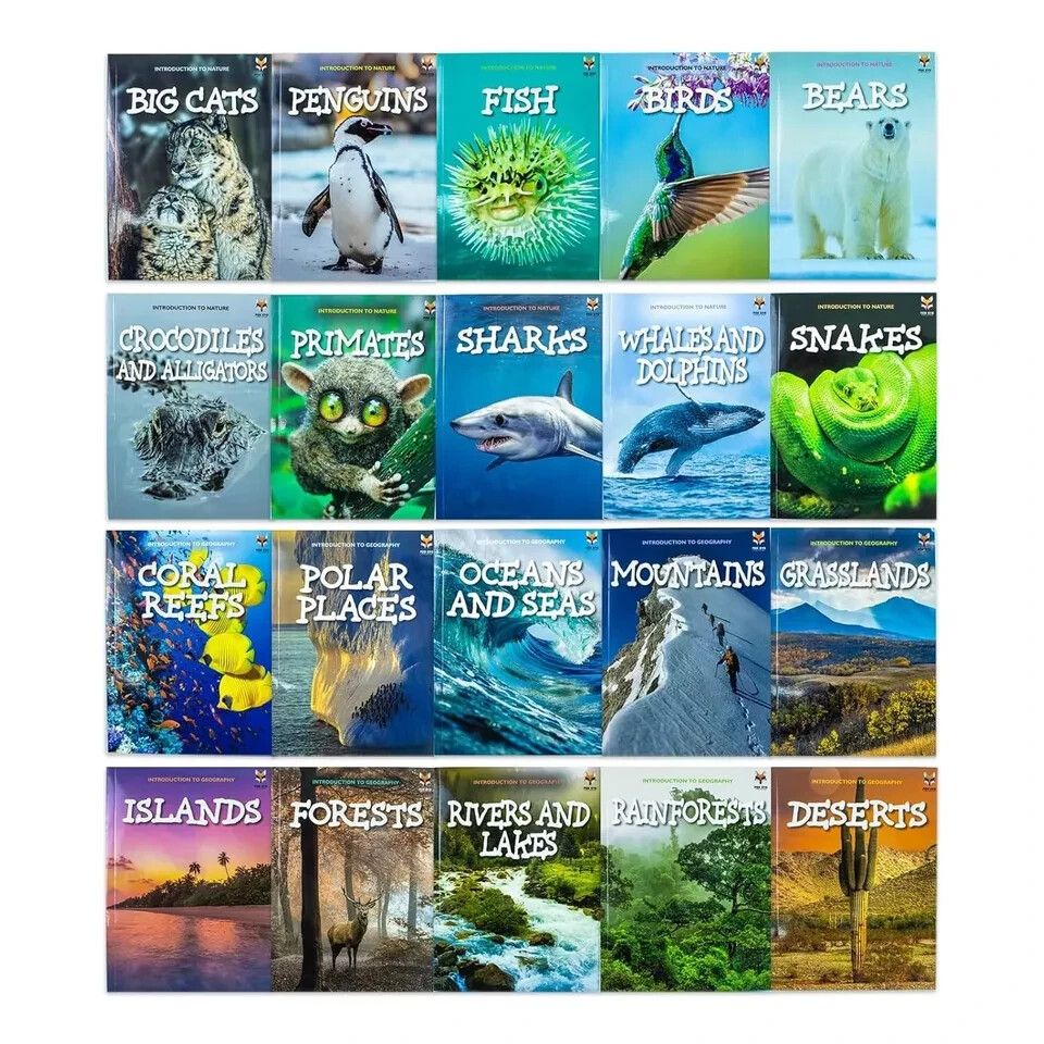 Children Introduction to Nature and Geography 20 Books Collection Set NEW Pack