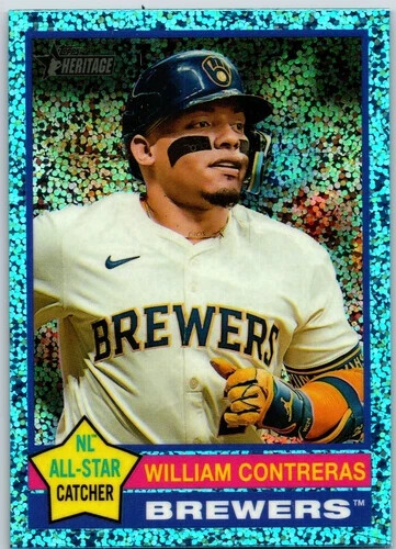 2025 Topps Heritage Chrome Blue Sparkle #300 William