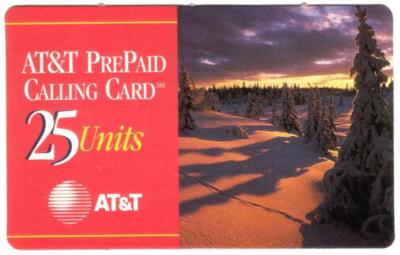 TK 241a AT&T 25u Winter Sunset Scene (1994 AT&T PrePaid Holiday Special Edition)