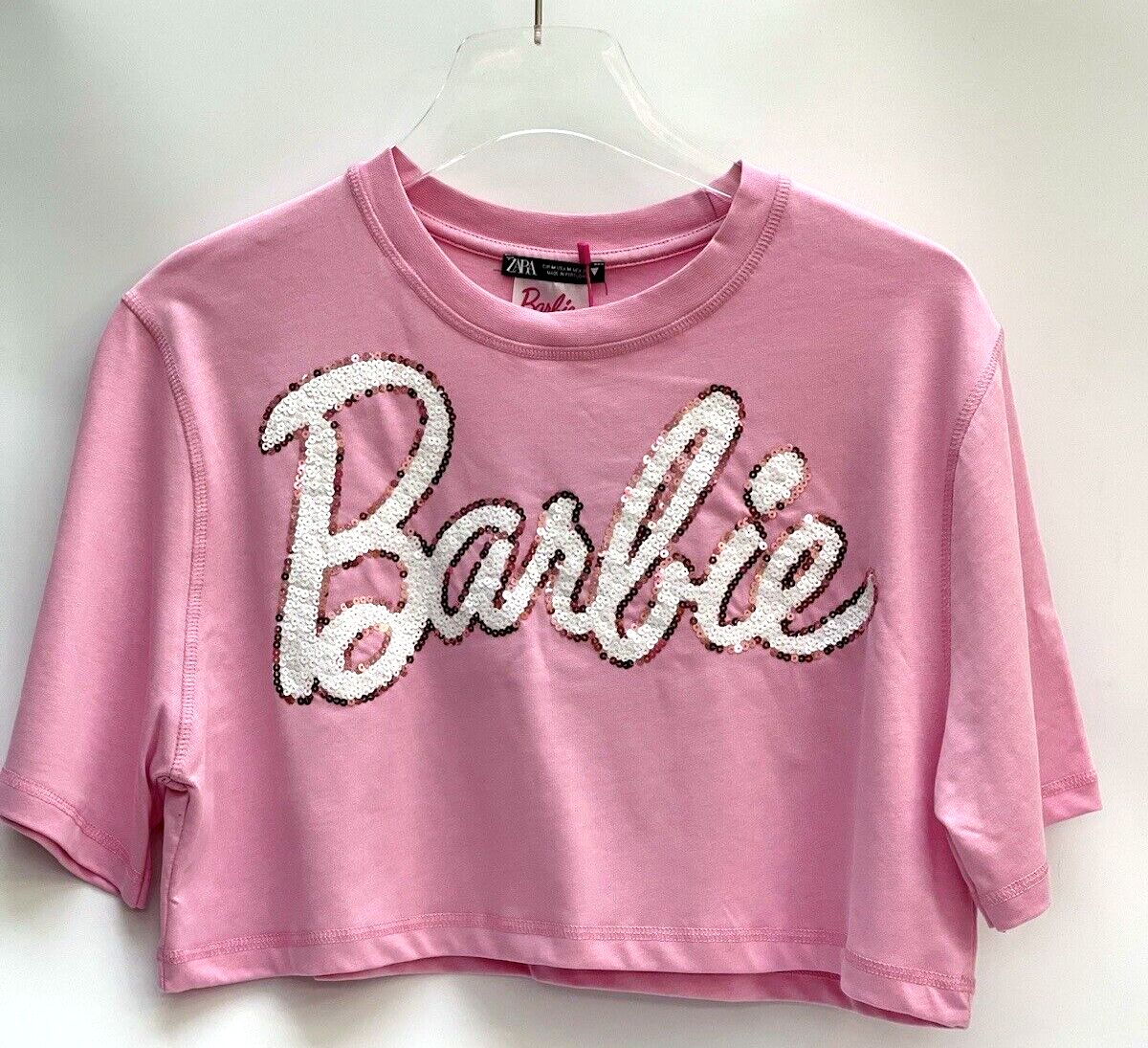 新品☆ZARA ザラ アシンメトリー5部袖シャツ Pink Barbie 新品☆ZARA ザラ アシンメトリー5部袖シャツ Pink Barbie トップス