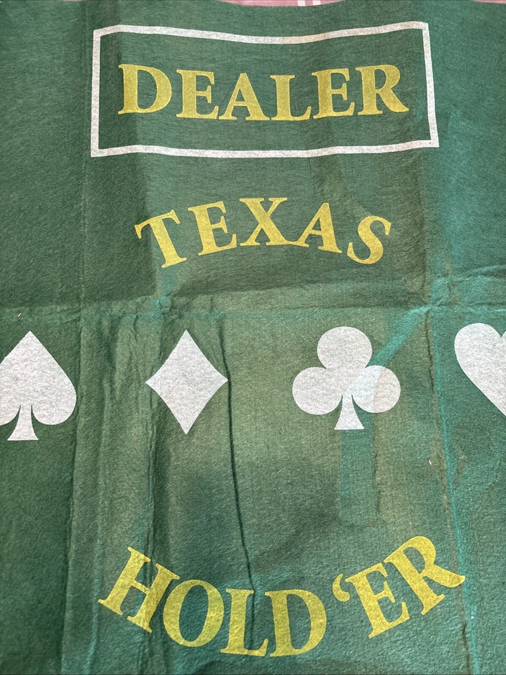 Cubierta portátil de fieltro de alfombrilla verde diseño de mesa Poker Texas Hold'em Hold'em Hold're Foto 2 de 4