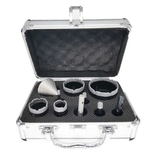 10pcs Diamond Core Drill Bit Set Porcelain Ceramic Tile Marble Hole Saw Kit Tool