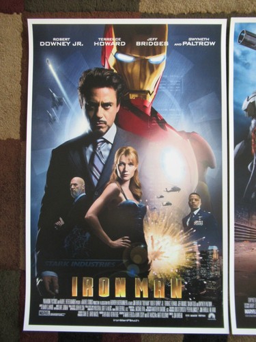 Marvel Iron Man Trilogy 1" x 17" Collector's Movie Posters ( Set of 3 ) - Picture 9 of 9