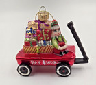 <!--F#f_0-->Red Wagon Christmas Ornament Elf Presents Trimsetter Dillards NIB<!--F/-->