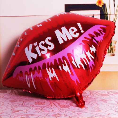 Kiss Me Red Lip Helium Folienballon For Love Valentinstag Hochzeit Party Deko - Bild 6 von 6
